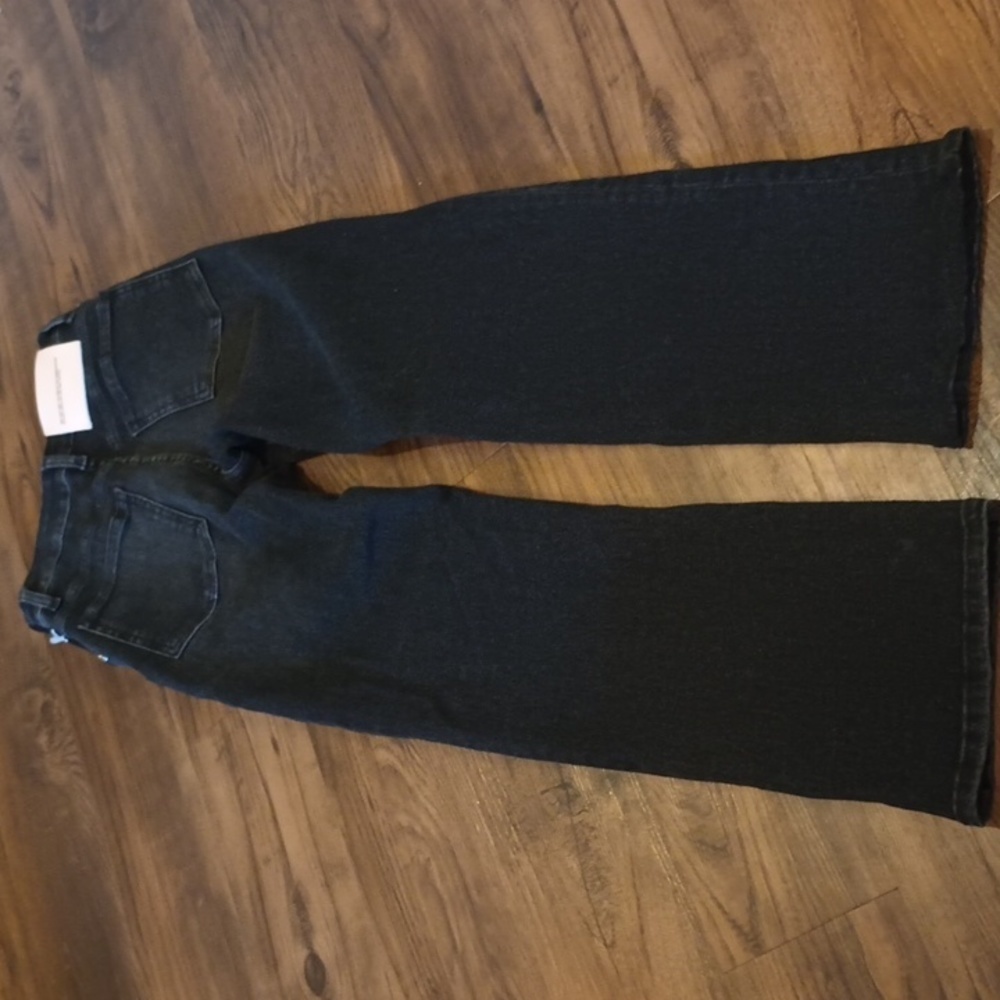 Lost Daze Black Stretchy High Waisted Bronco Detail Straight Leg Jeans A1 - Picture 8 of 10